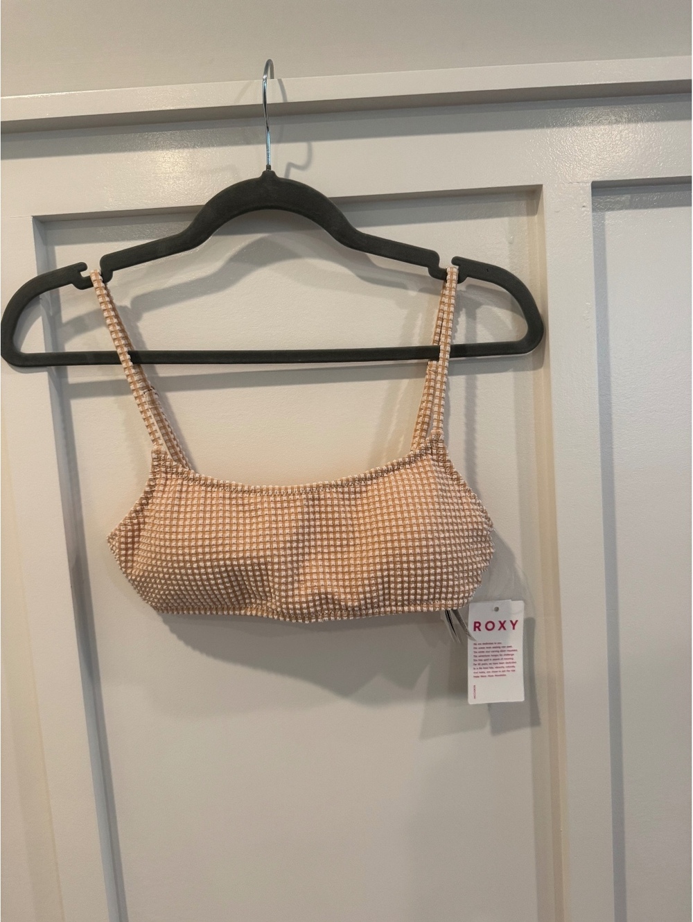 Roxy gingham bikini top